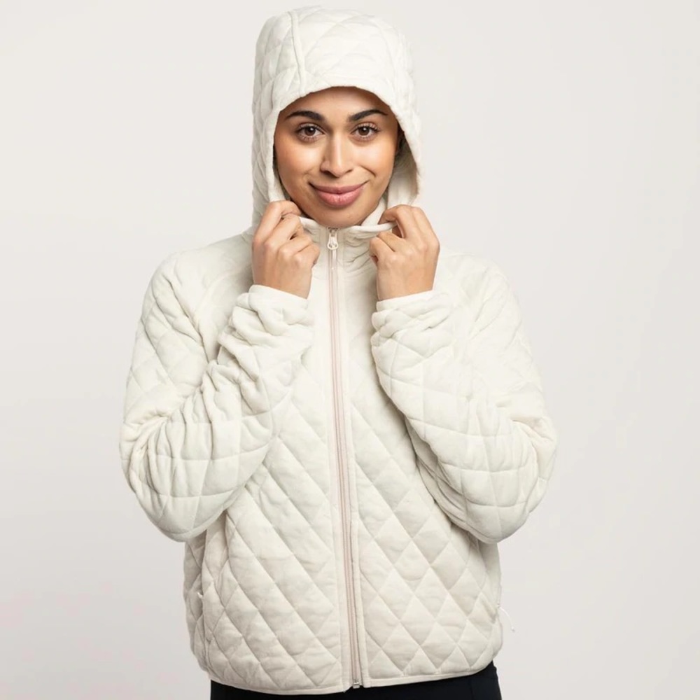 oiselle Ivory Quilted Go To Jacket